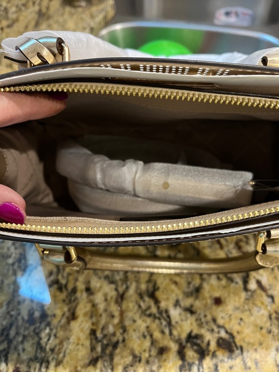 NWT Michael Kors Gold Handbag - Picture 3 of 4